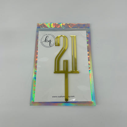 21ST BIRTHDAY ACRYLIC CAKE TOPPER