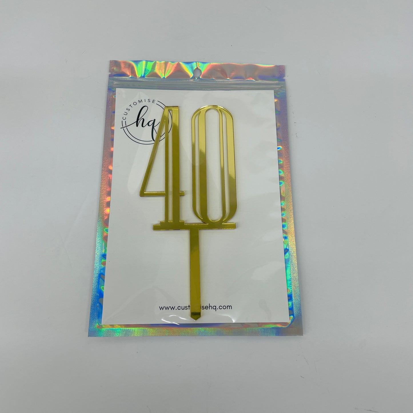 40TH BIRTHDAY ACRYLIC CAKE TOPPER