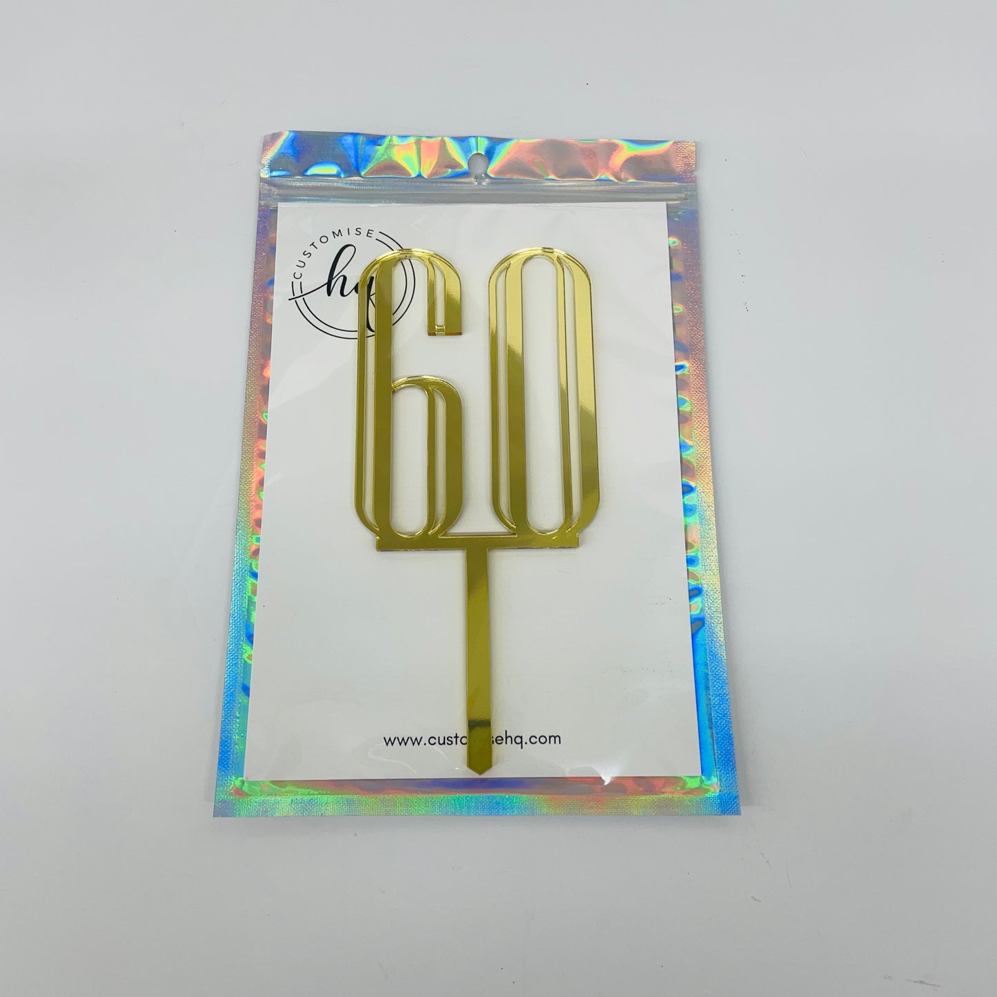 60TH BIRTHDAY ACRYLIC CAKE TOPPER