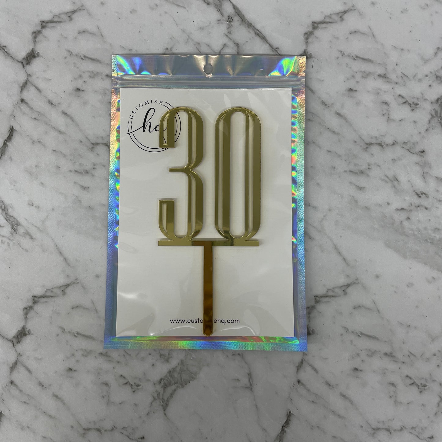 30TH BIRTHDAY ACRYLIC CAKE TOPPER