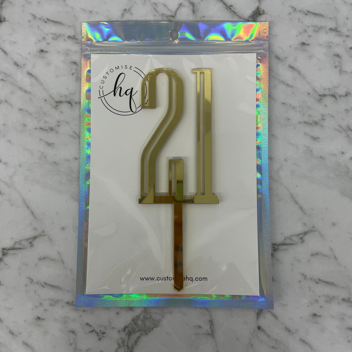 21ST BIRTHDAY ACRYLIC CAKE TOPPER
