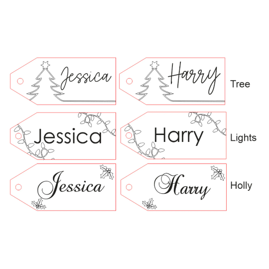 ACRYLIC CHRISTMAS GIFT TAGS