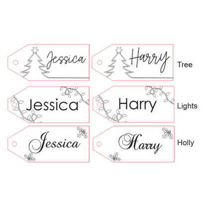ACRYLIC CHRISTMAS GIFT TAGS