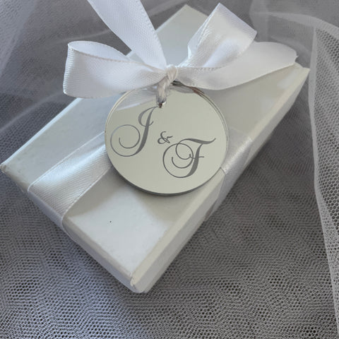 10 X PERSONALISED ACRYLIC INITIAL NAME TAGS