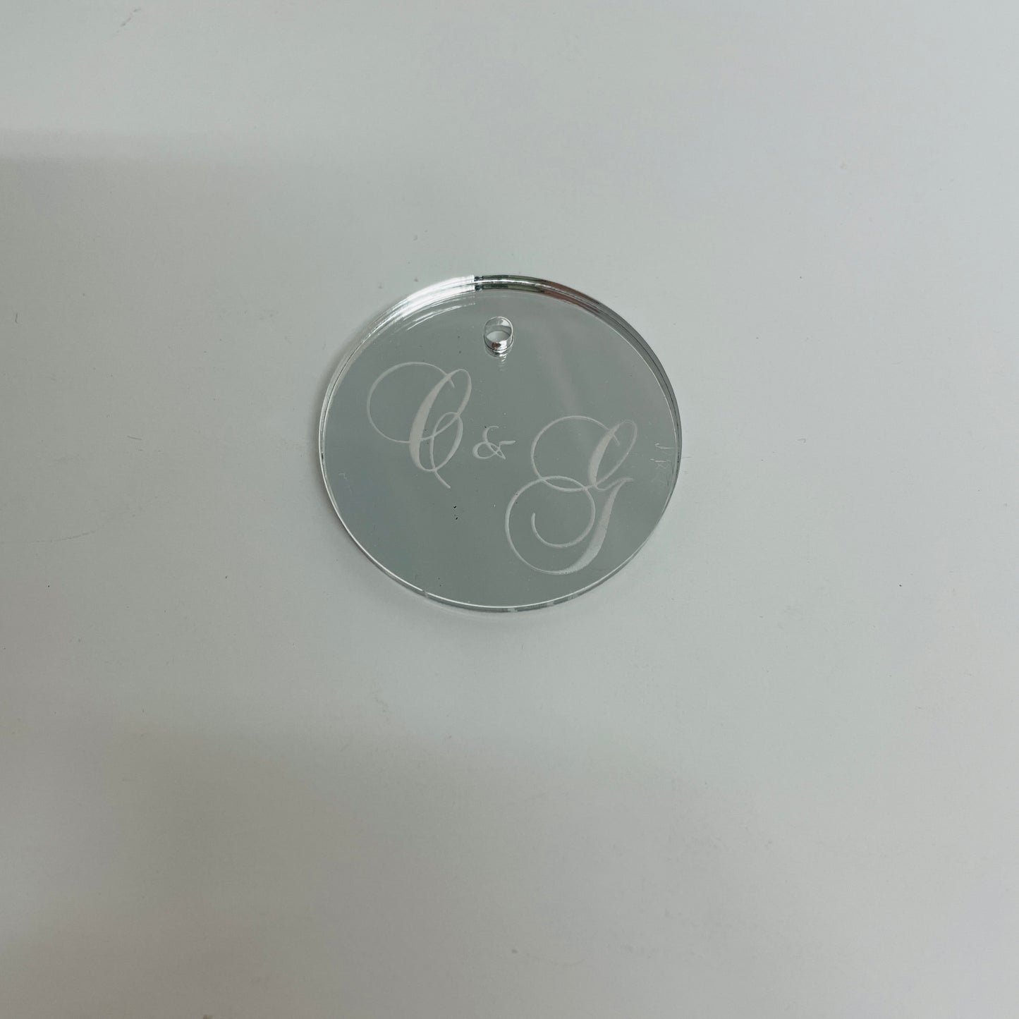 10 X PERSONALISED ACRYLIC INITIAL NAME TAGS