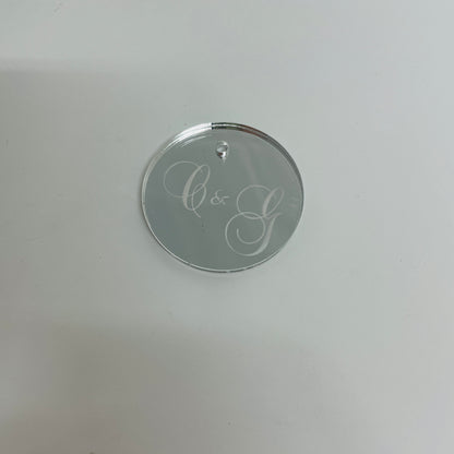 10 X PERSONALISED ACRYLIC INITIAL NAME TAGS
