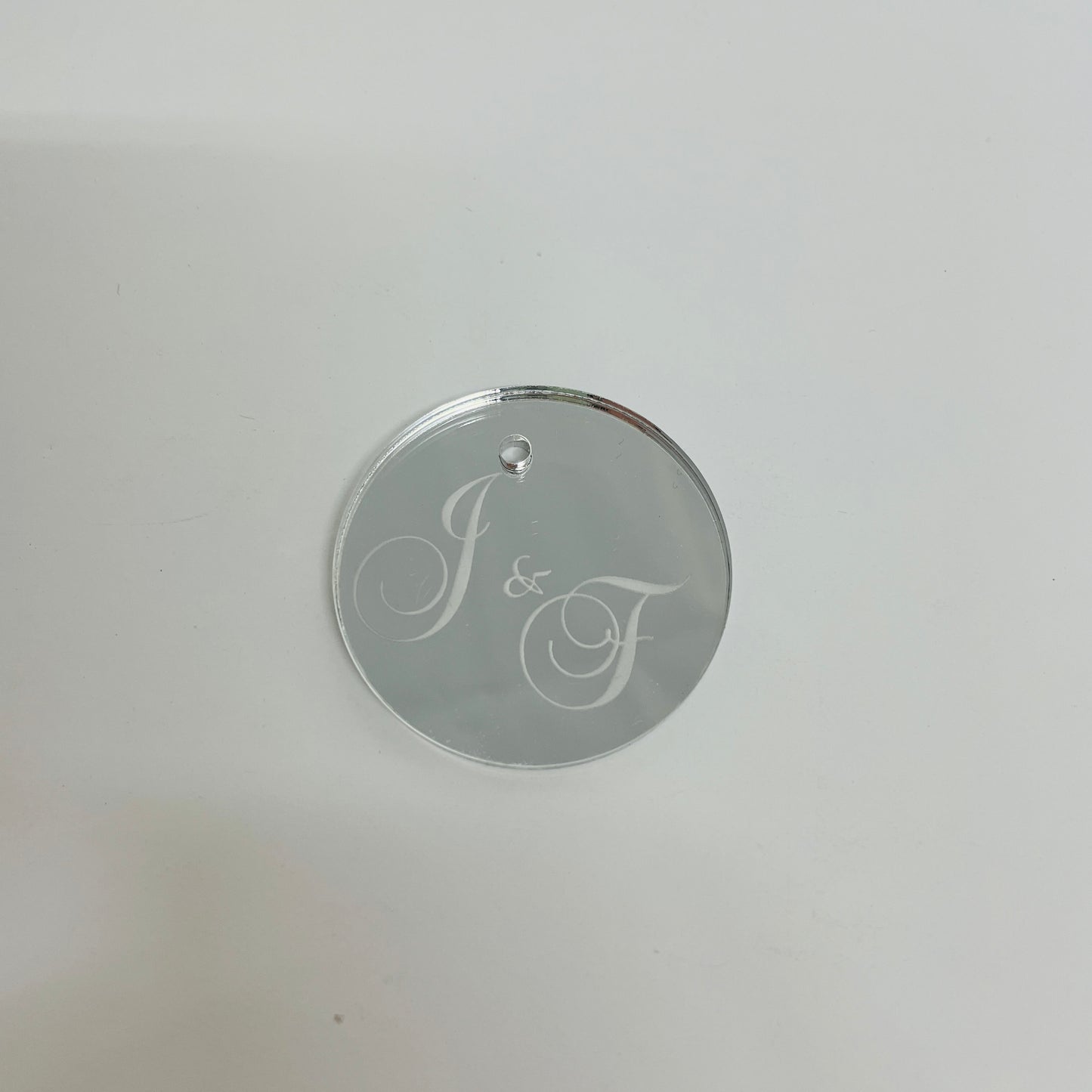 10 X PERSONALISED ACRYLIC INITIAL NAME TAGS