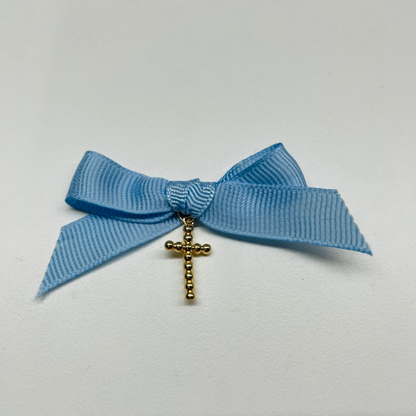 10 X GOLD BUBBLE CROSS CHARMS