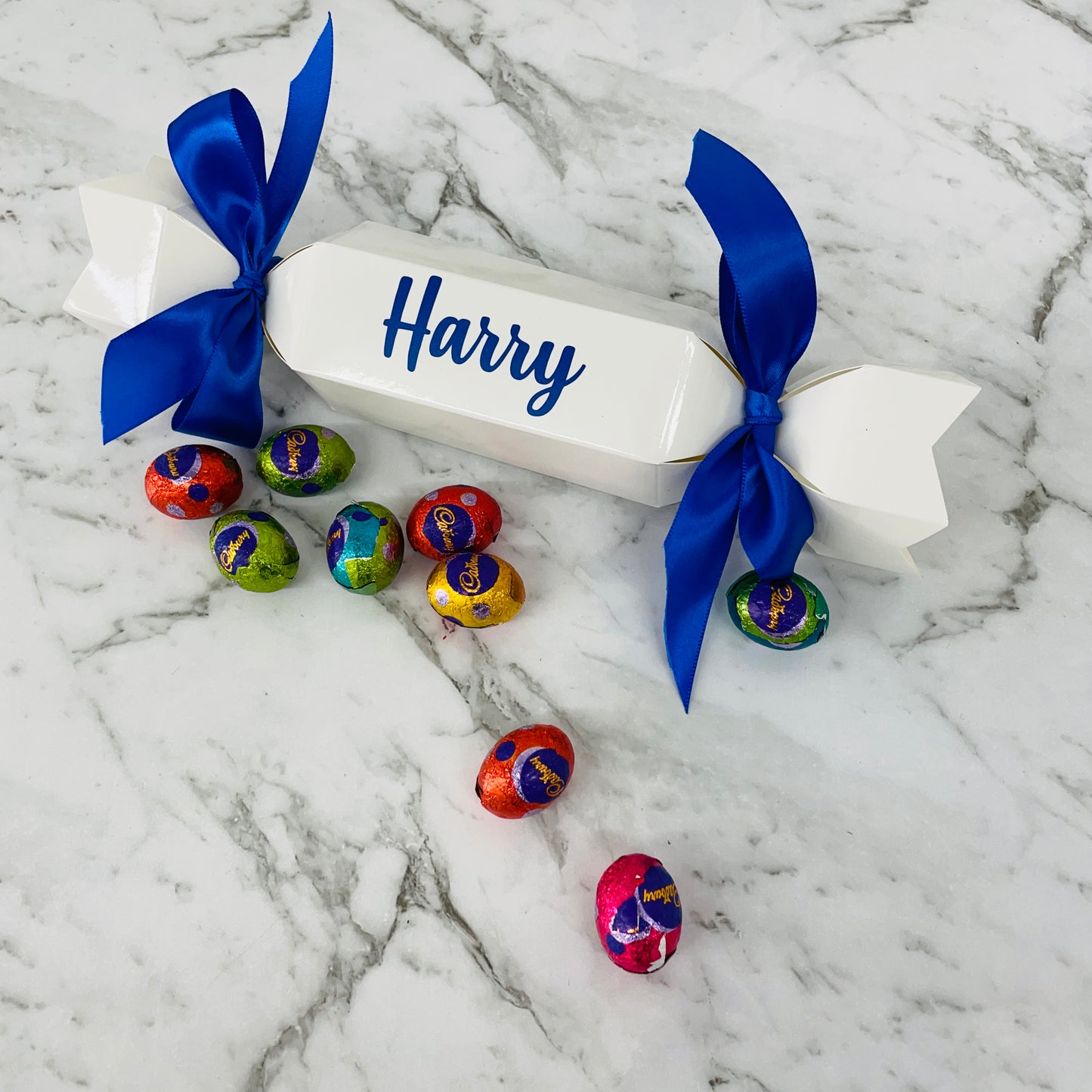 PERSONALISED EASTER EGG BON BON WHITE