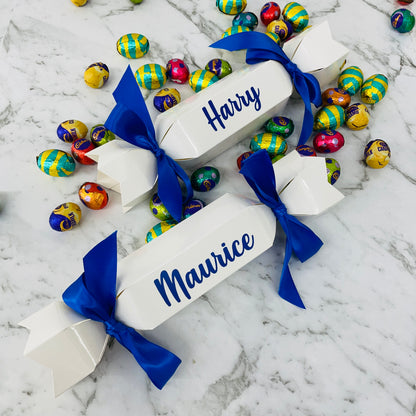 PERSONALISED EASTER EGG BON BON WHITE
