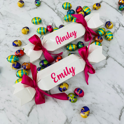 PERSONALISED EASTER EGG BON BON WHITE