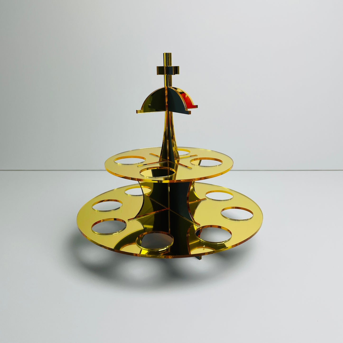 GREEK EASTER EGG STAND HOLDER DISPLAY STAND GOLD MIRROR