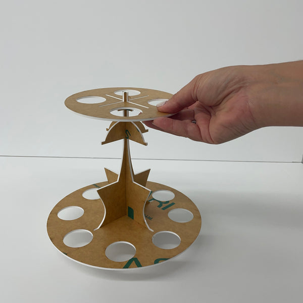 GREEK EASTER EGG STAND HOLDER DISPLAY STAND GOLD MIRROR x 6