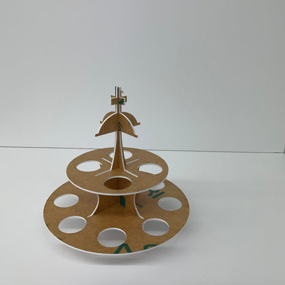 GREEK EASTER EGG STAND HOLDER DISPLAY STAND GOLD MIRROR x 6