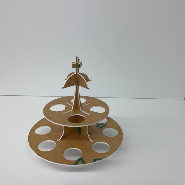 GREEK EASTER EGG STAND HOLDER DISPLAY STAND GOLD MIRROR x 6