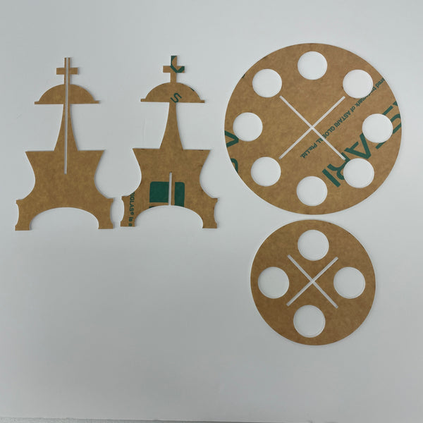 GREEK EASTER EGG STAND HOLDER DISPLAY STAND GOLD MIRROR x 6