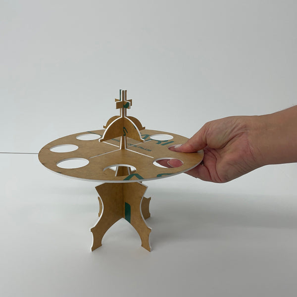 GREEK EASTER EGG STAND HOLDER DISPLAY STAND GOLD MIRROR x 6