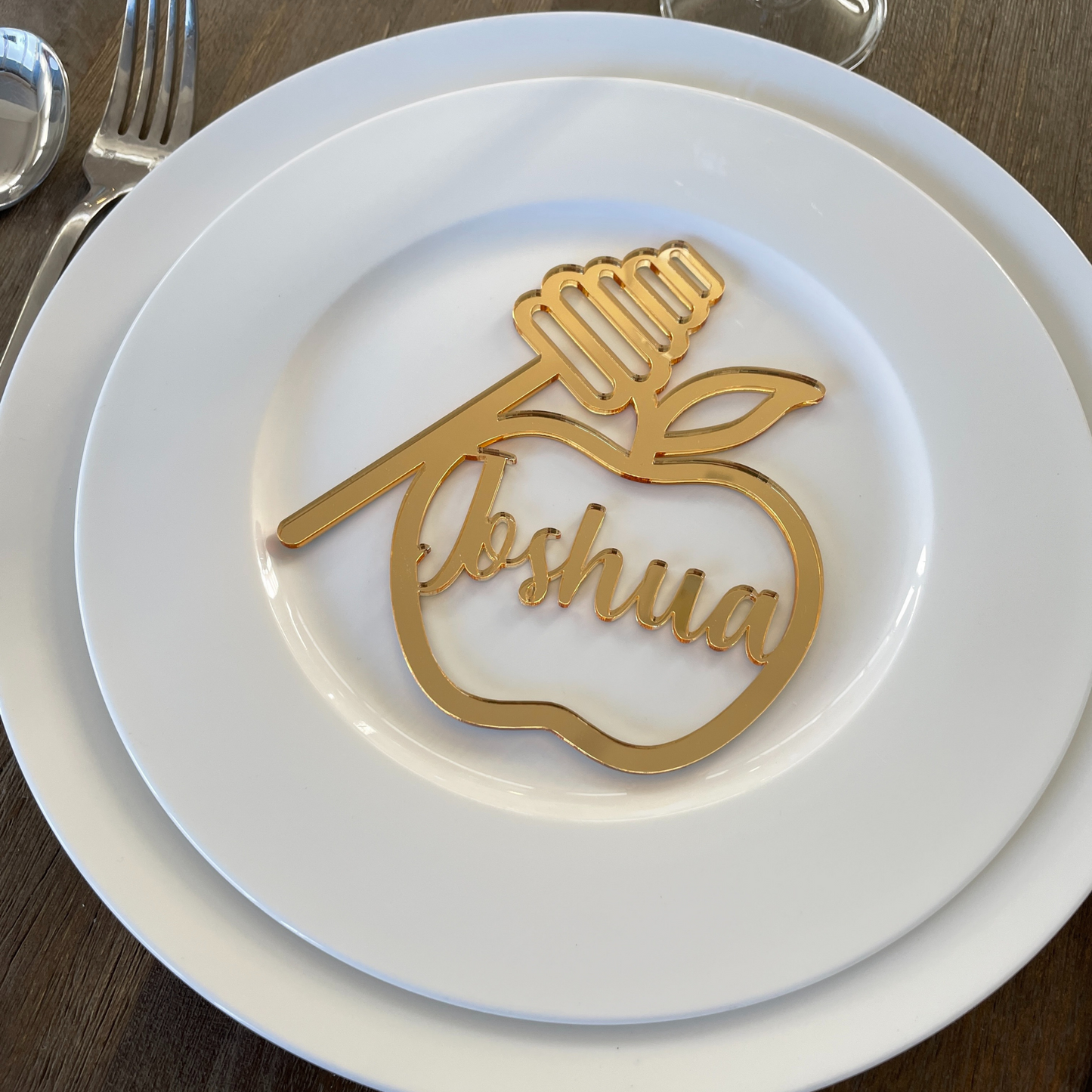 HONEY & APPLE CUSTOM NAME TABLE PLACE CARD