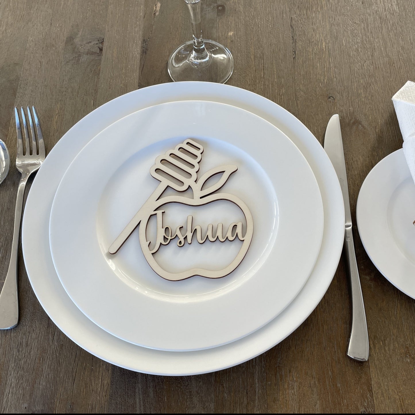 HONEY & APPLE CUSTOM NAME TABLE PLACE CARD