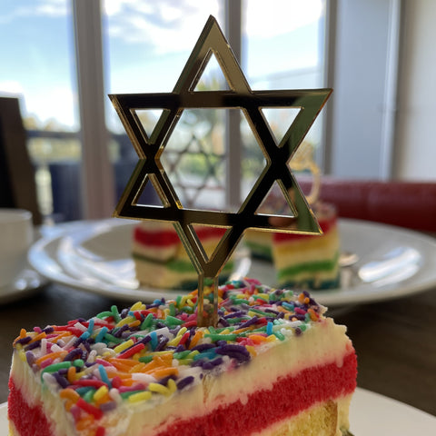 STAR OF DAVID CUPCAKE TOPPERS SET OF 6