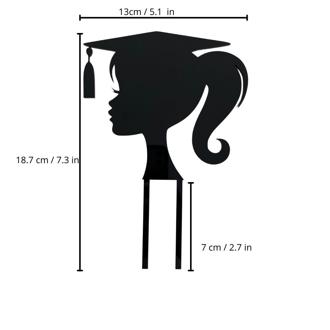 GRADUATION GIRL CAKE TOPPER