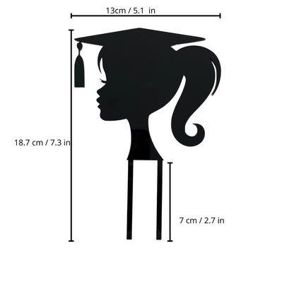 GRADUATION GIRL CAKE TOPPER
