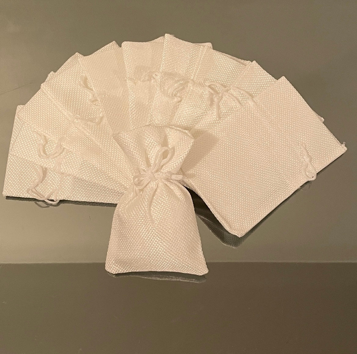 10 X JUTE POUCHES