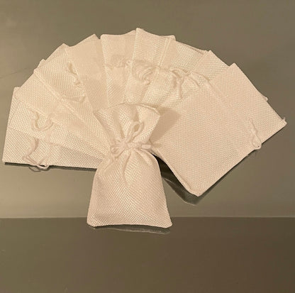 10 X JUTE POUCHES