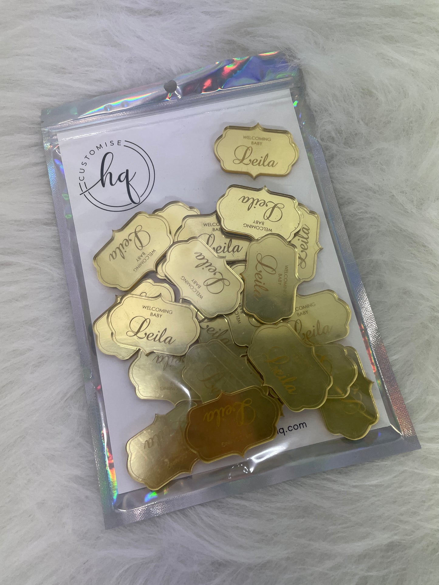 10 x PERSONALISED ACRYLIC PLAQUE TAG