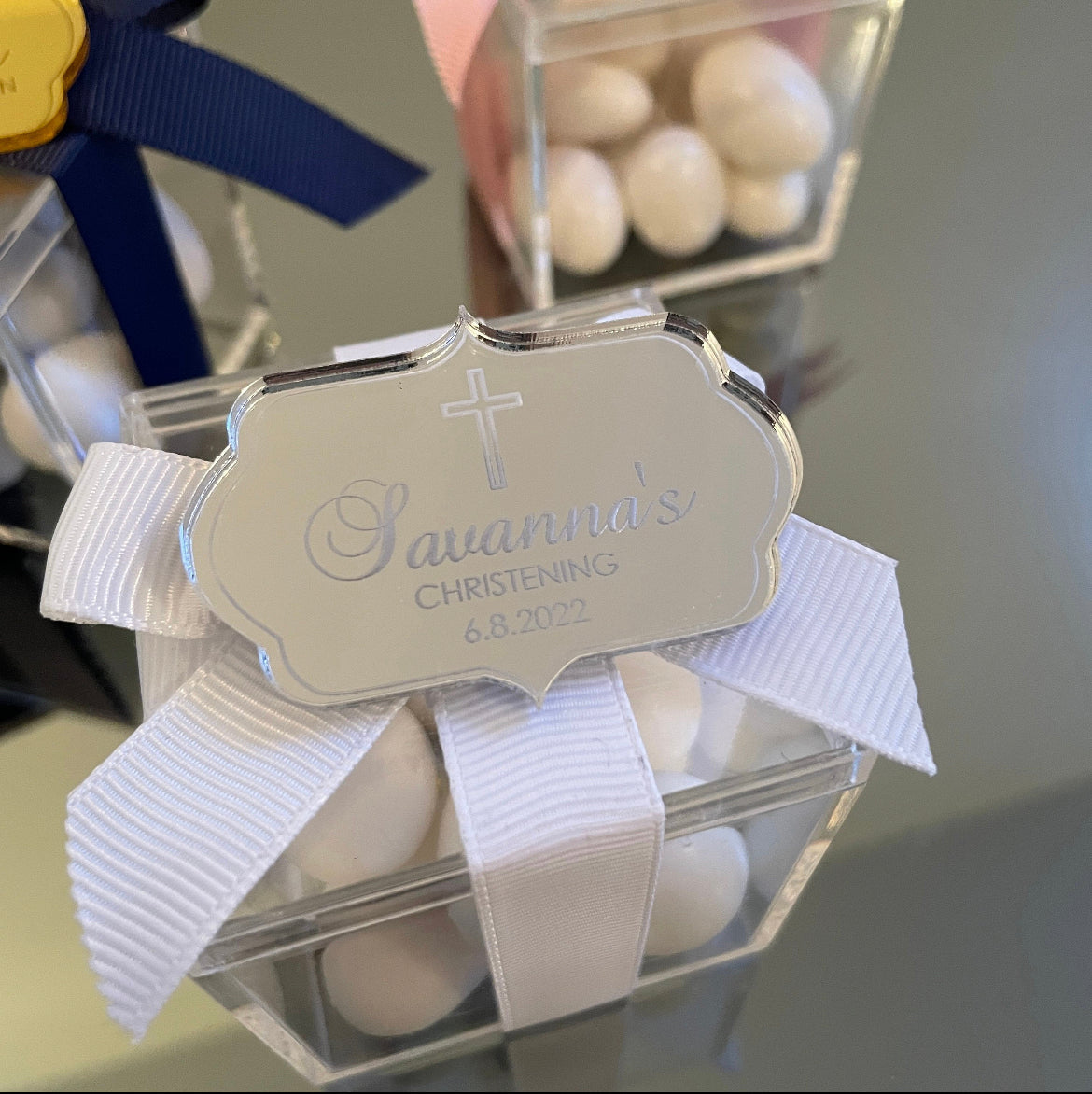 10 x PERSONALISED ACRYLIC PLAQUE TAG