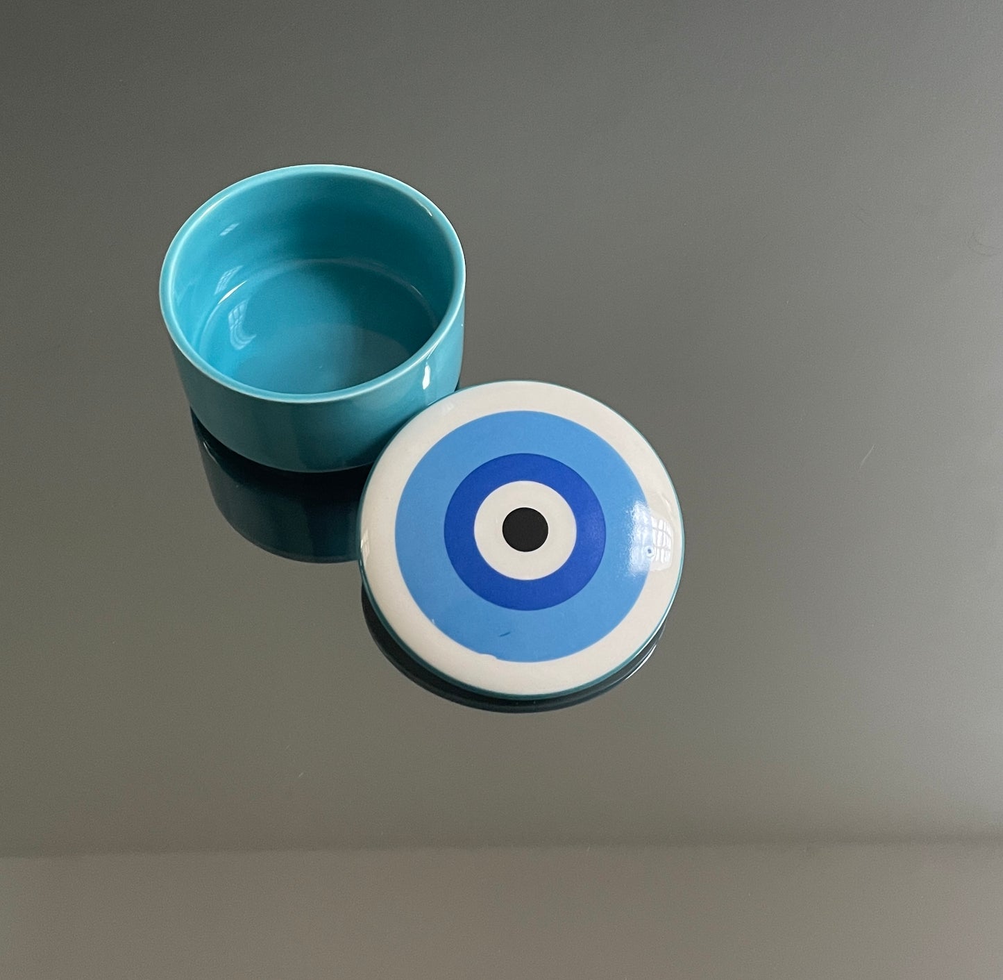 EVIL EYE MATI CERAMIC TRINKET BOX BOMBONIERE