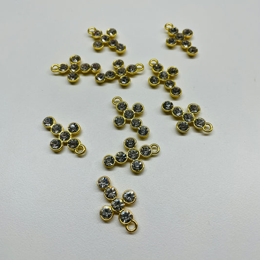 10 X DIAMONTE CROSS LARGE CHARM
