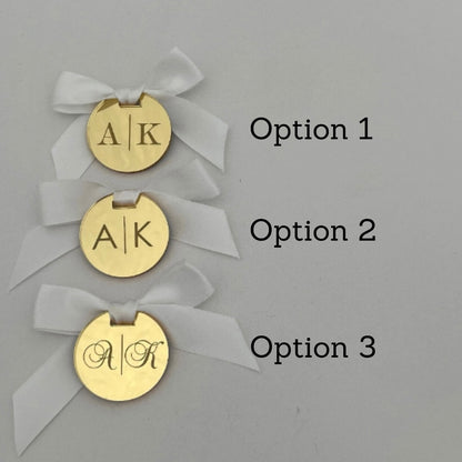 10 X PERSONALISED INITIAL ACRYLIC TAGS