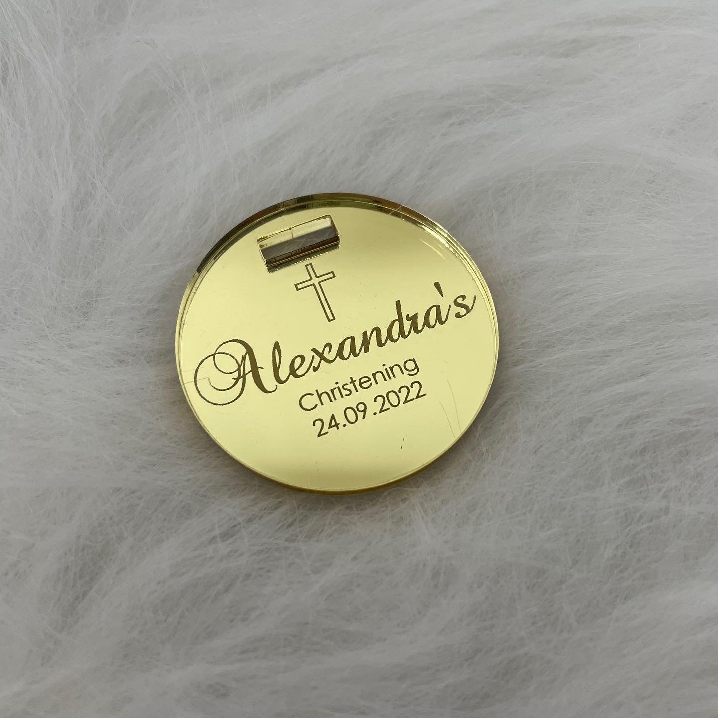 10 X PERSONALISED ACRYLIC NAME TAGS
