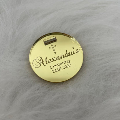 10 X PERSONALISED ACRYLIC NAME TAGS
