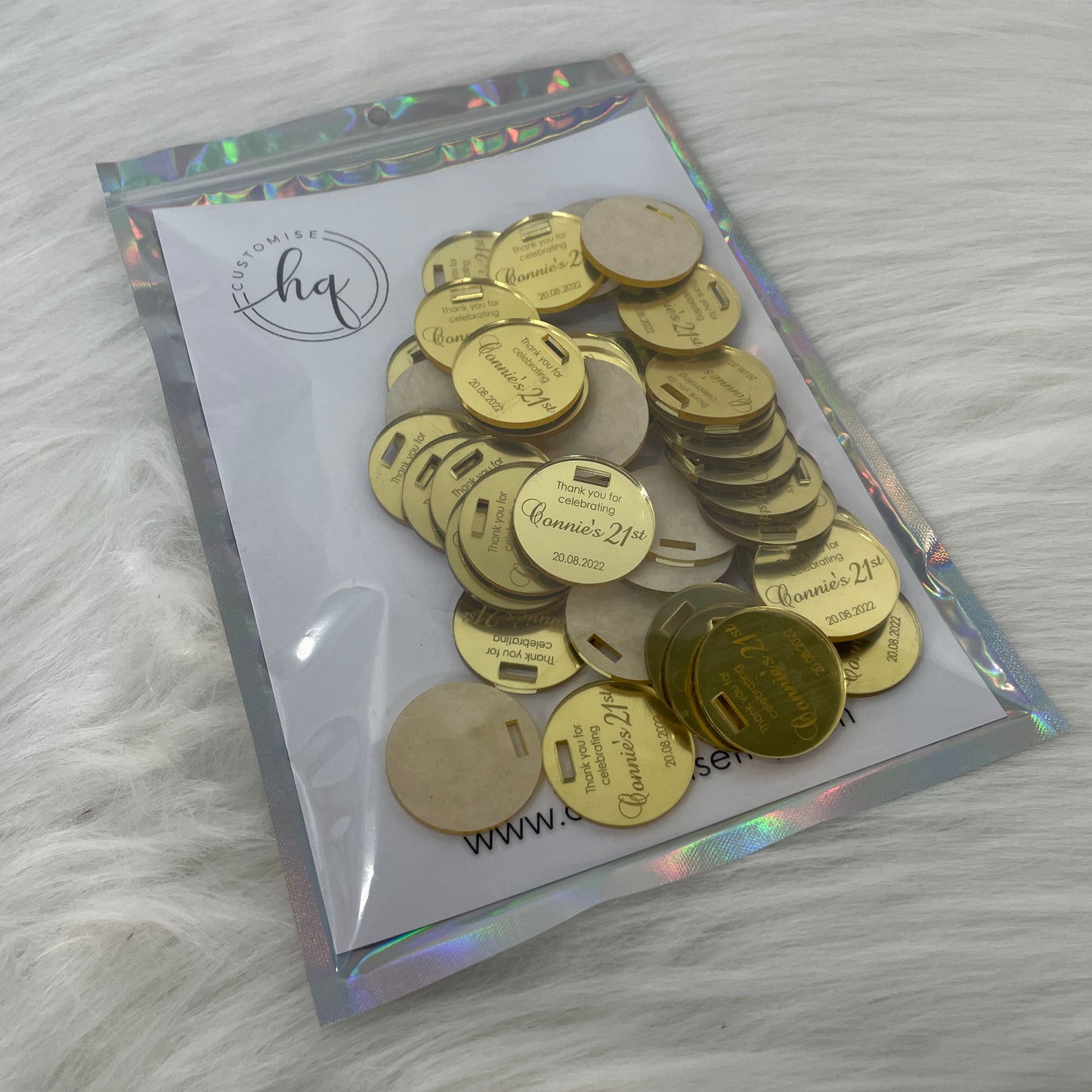 10 X PERSONALISED ACRYLIC NAME TAGS