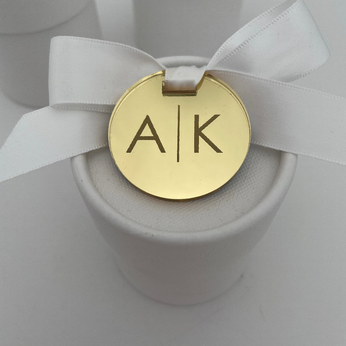 10 X PERSONALISED INITIAL ACRYLIC TAGS
