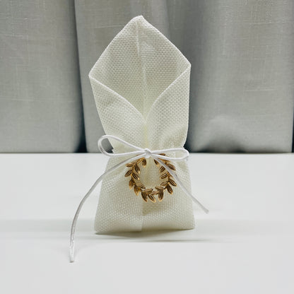 10 X WHITE DRAWSTRING POINT POUCHES