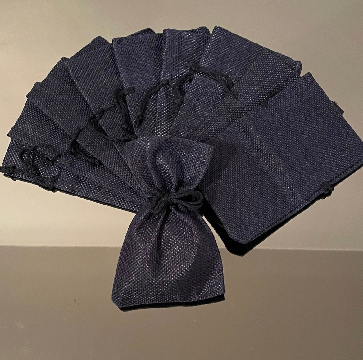 10 X JUTE POUCHES