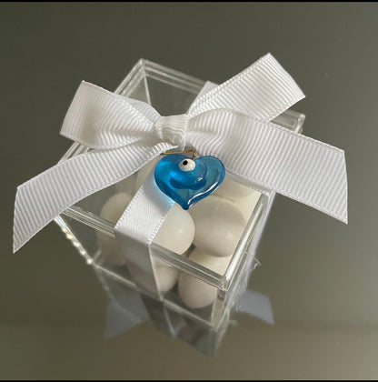 10 x EVIL EYE HEART BOMBONIERE