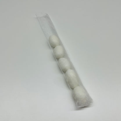 10 X WHITE SLIM ORGANZA POUCHES