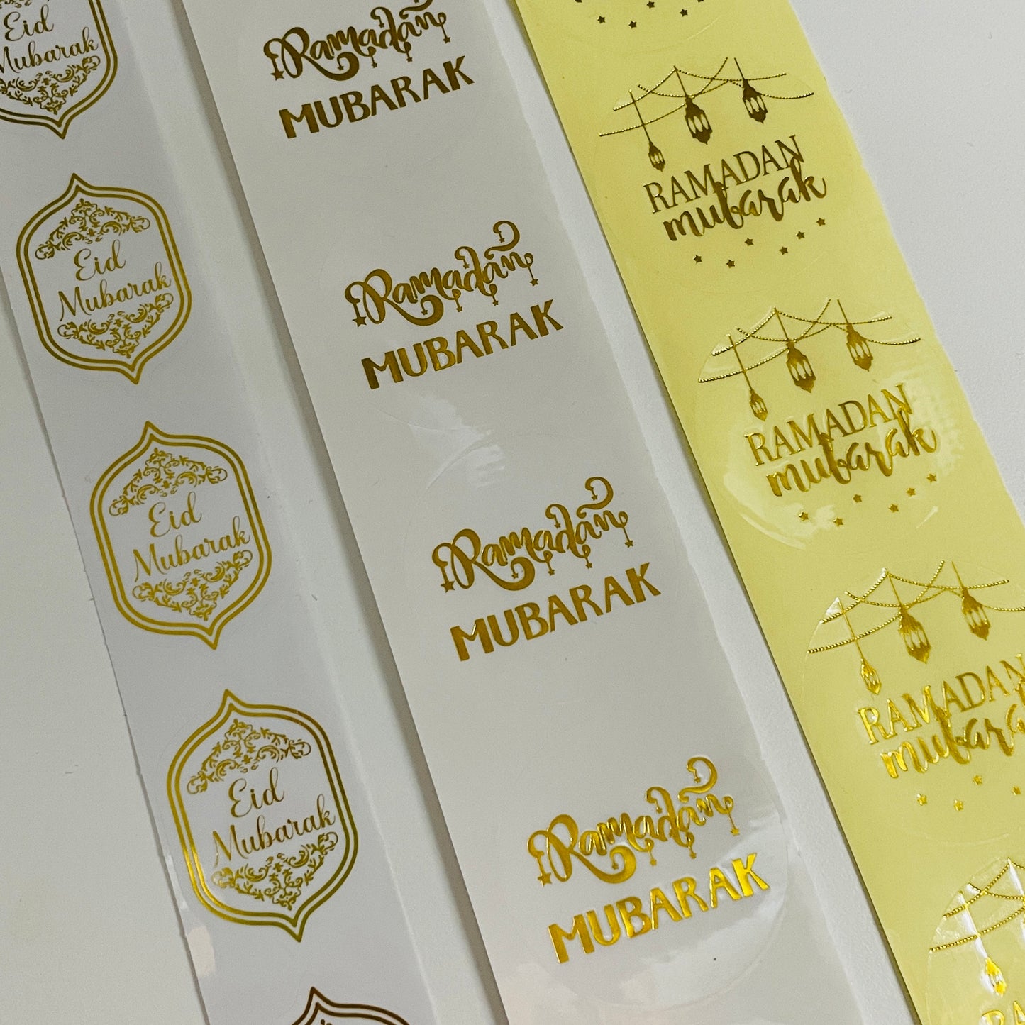 CLEAR STICKERS FOR EID & RAMADAN MUBARAK