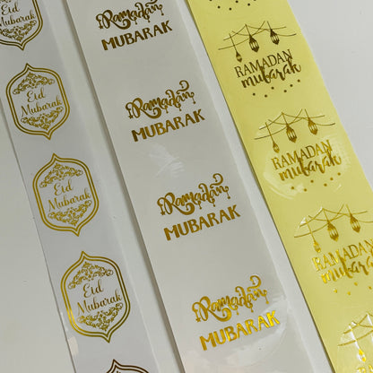 CLEAR STICKERS FOR EID & RAMADAN MUBARAK