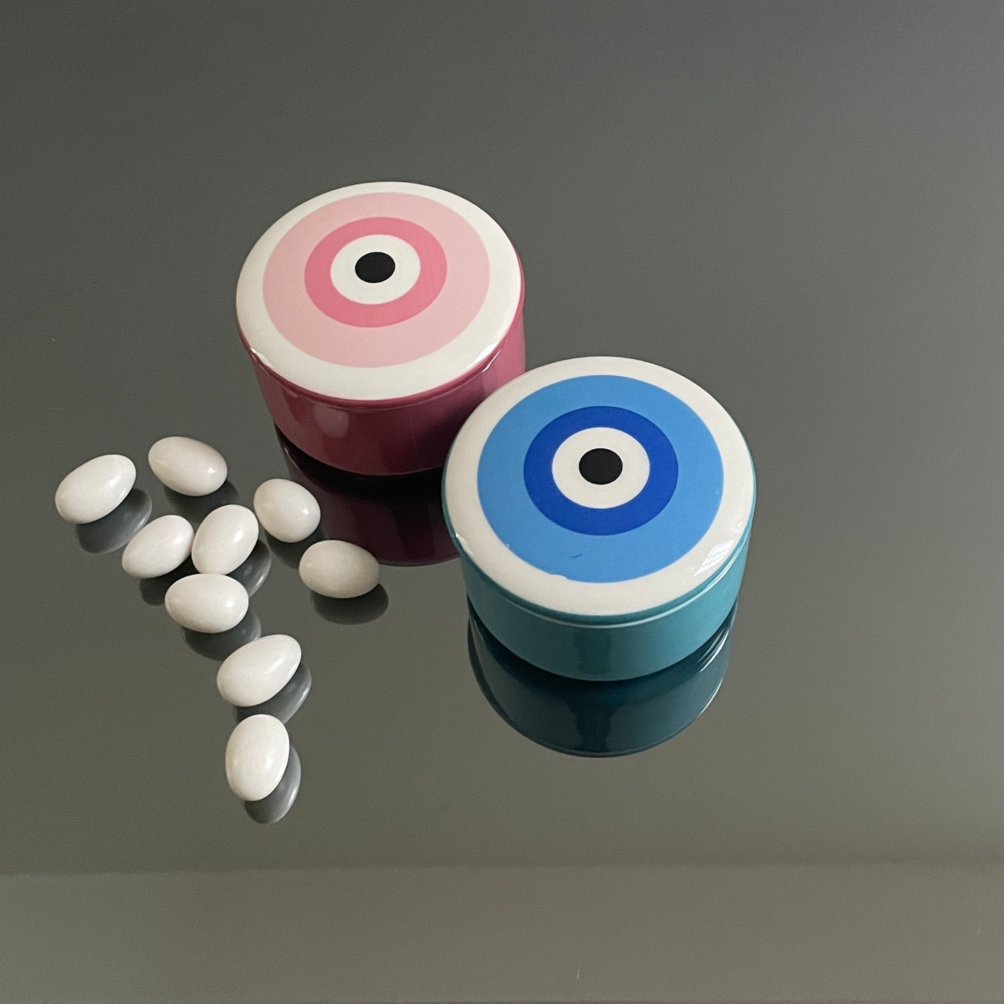 EVIL EYE MATI CERAMIC TRINKET BOX BOMBONIERE