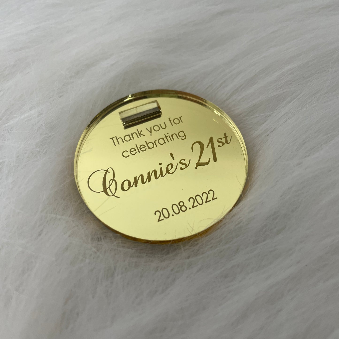 10 X PERSONALISED ACRYLIC NAME TAGS