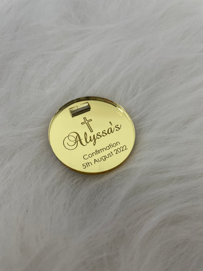 10 X PERSONALISED ACRYLIC NAME TAGS