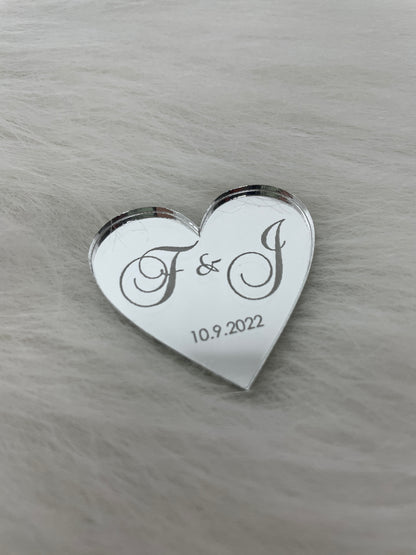 10 X PERSONALISED ACRYLIC INITIAL NAME TAGS