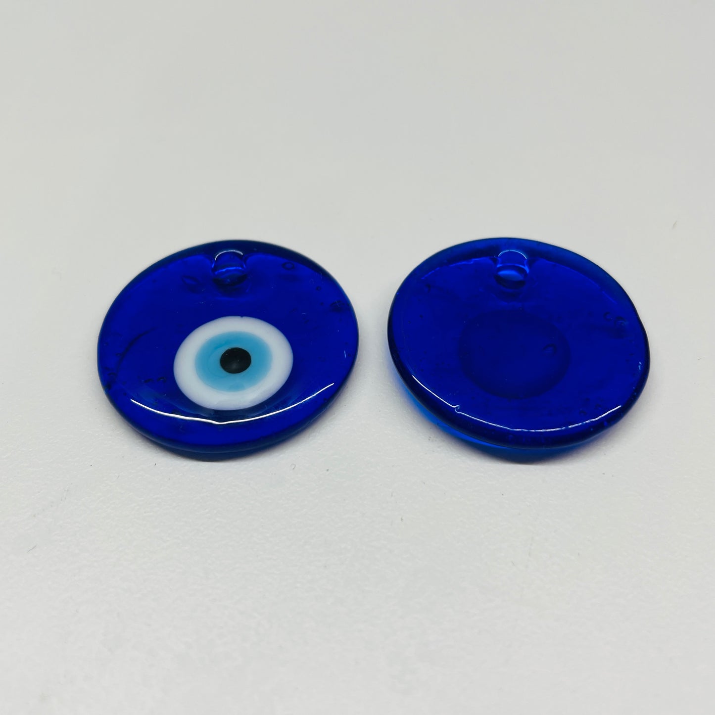 12 X EVIL EYE GLASS CHARMS