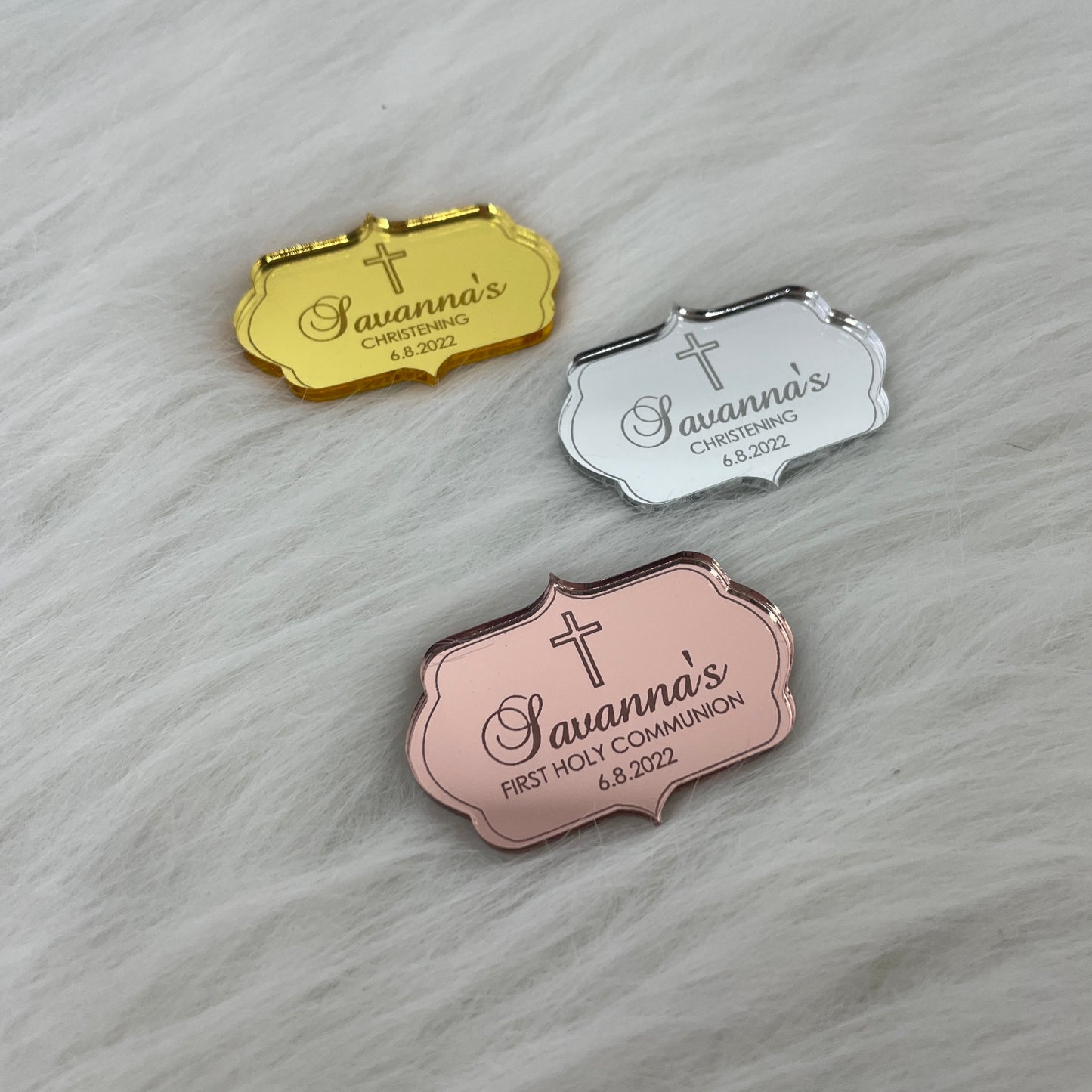 10 x PERSONALISED ACRYLIC PLAQUE TAG