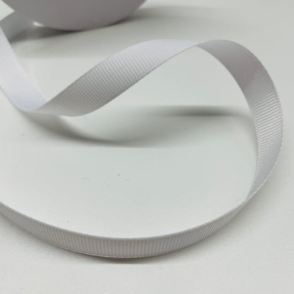 WHITE GROSGRAIN RIBBON 1.2CM WIDE X 22METRES/25YARDS LONG